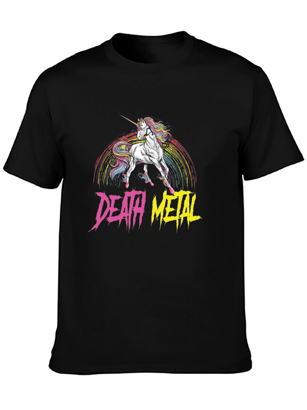 Death Metal Unicorn Black T-Shirt