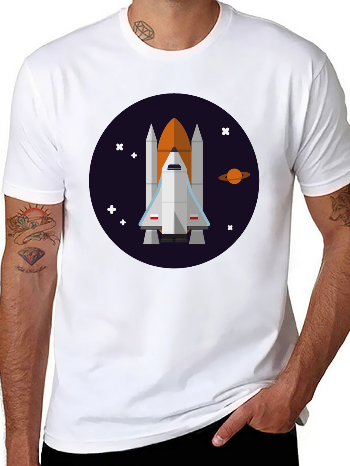 Space Shuttle Graphic Tee - Explore the Cosmos!