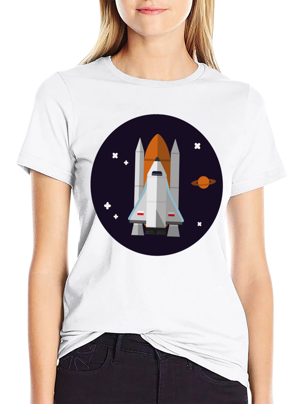 Space Shuttle Graphic Tee - Explore the Cosmos!