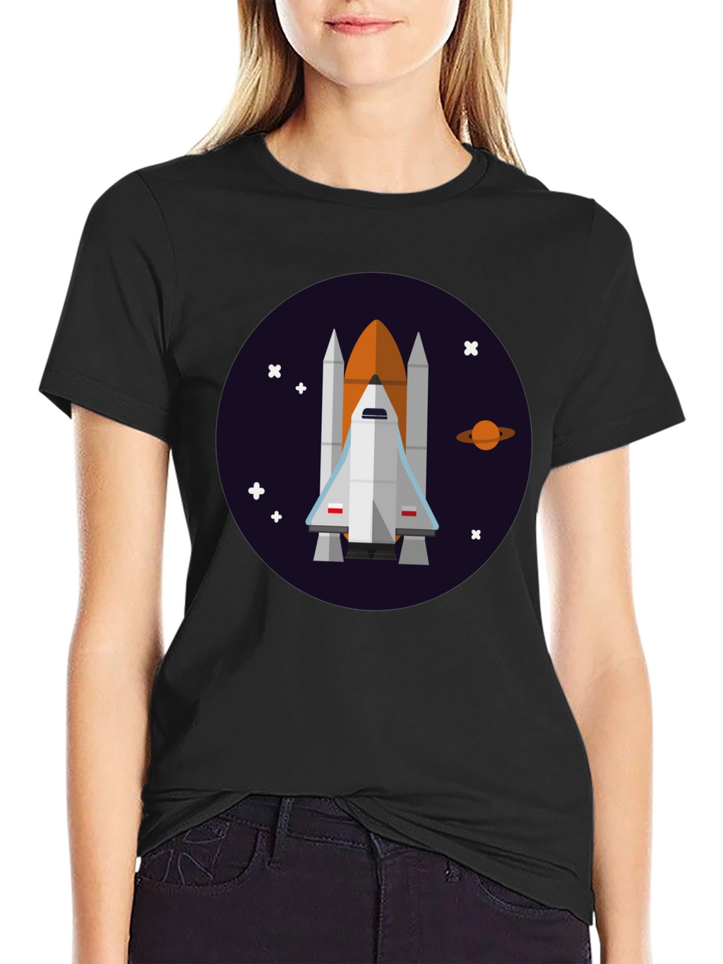 Space Shuttle Graphic Tee - Explore the Cosmos!