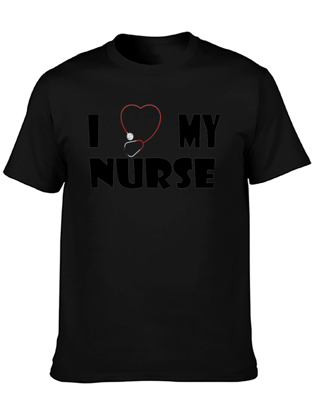 I Heart My Nurse T-Shirt - Stethoscope Heart Design
