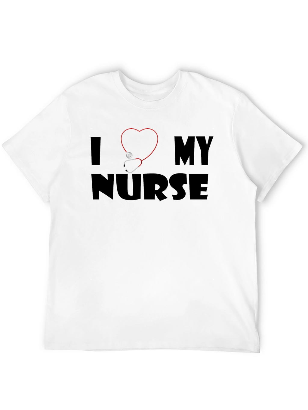 I Heart My Nurse T-Shirt - Stethoscope Heart Design
