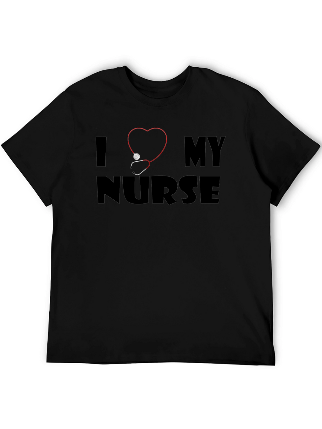 I Heart My Nurse T-Shirt - Stethoscope Heart Design