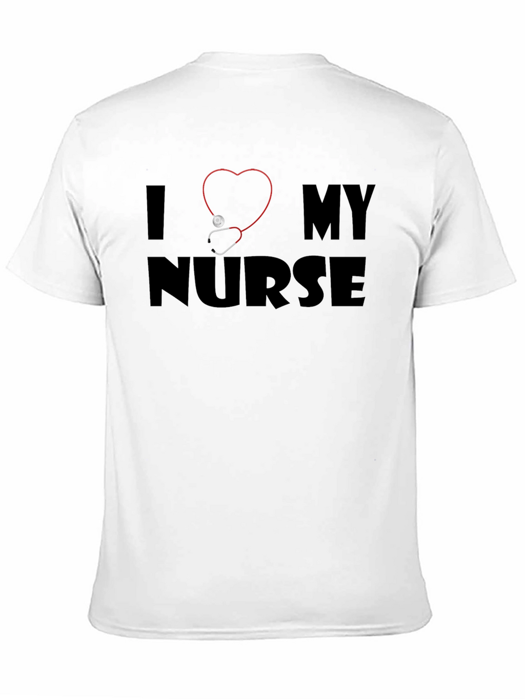 I Heart My Nurse T-Shirt - Stethoscope Heart Design