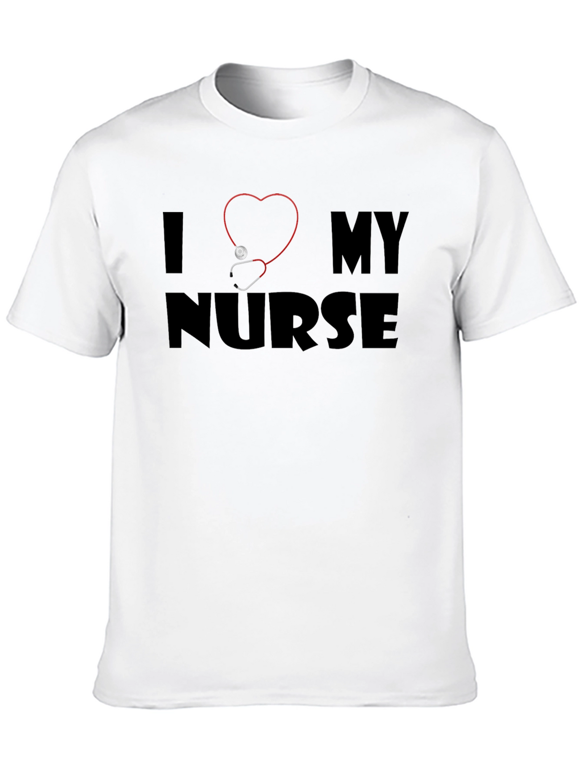 I Heart My Nurse T-Shirt - Stethoscope Heart Design