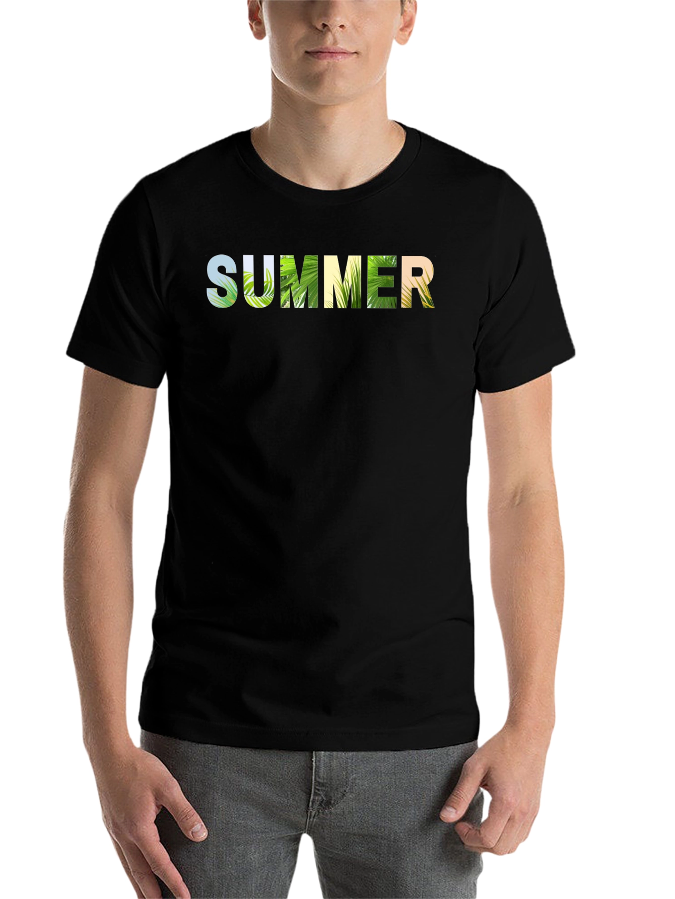 Summer Graphic Print T-Shirt - Black