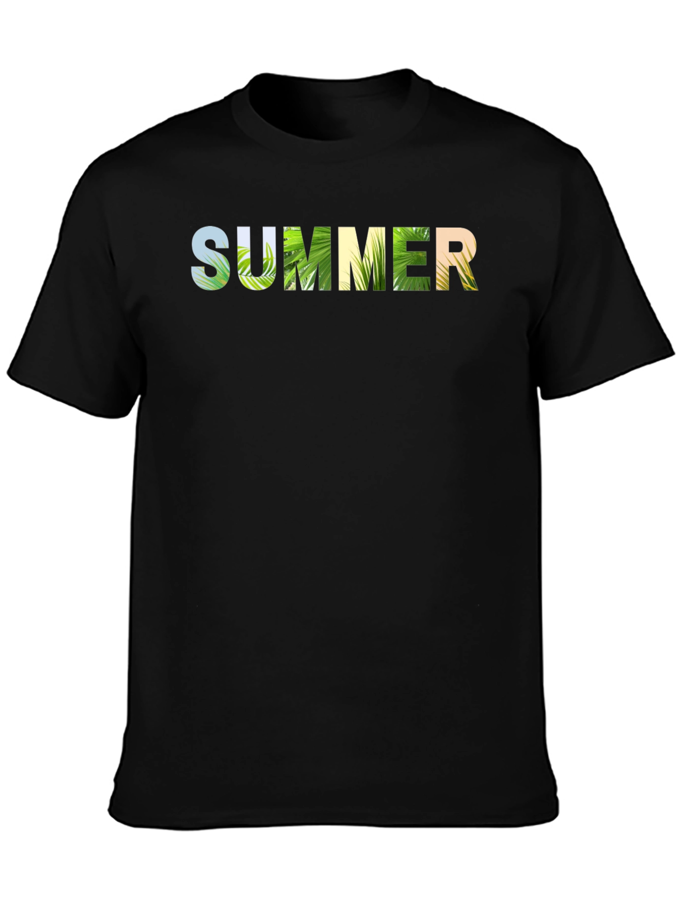 Summer Graphic Print T-Shirt - Black