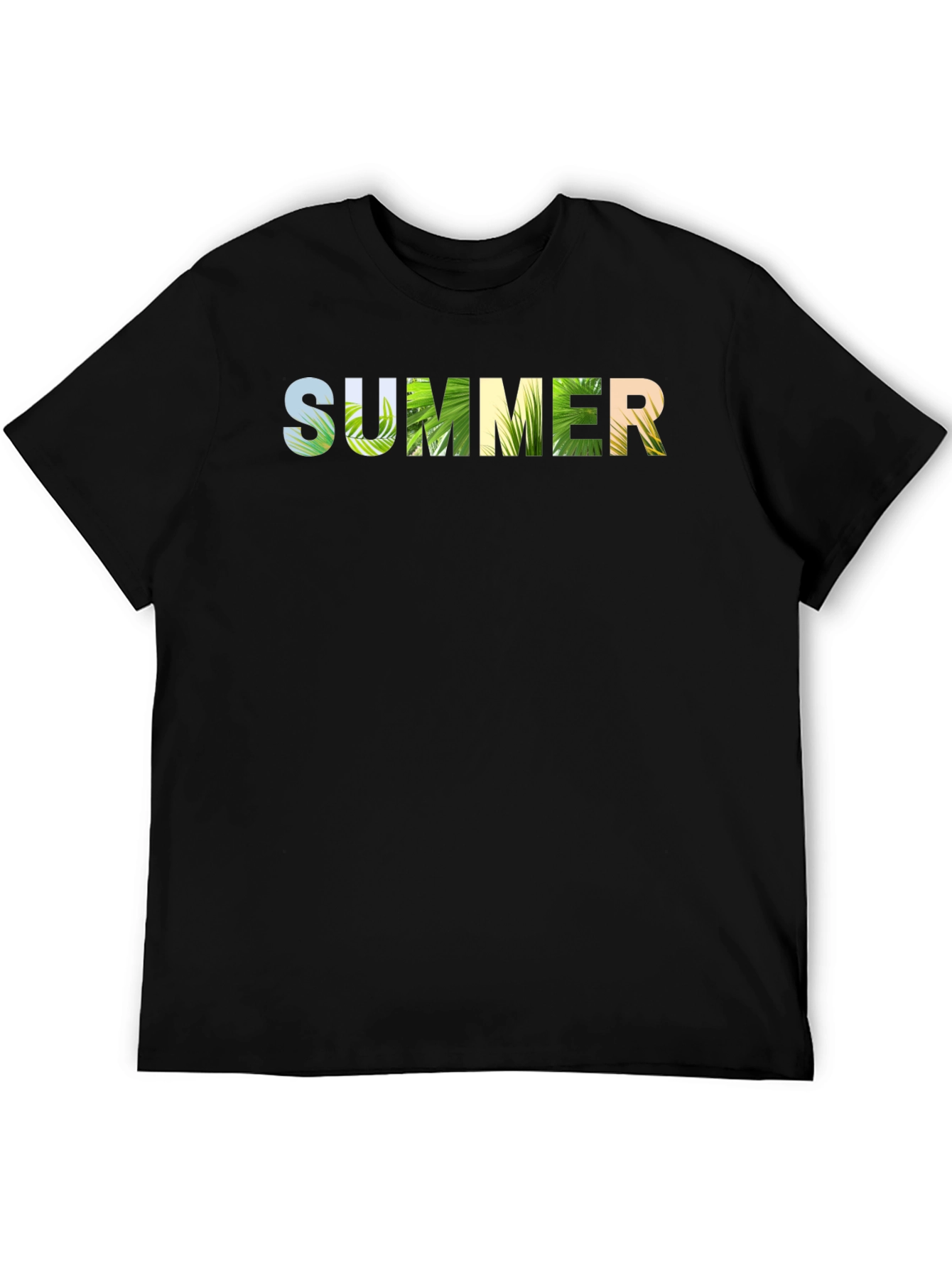Summer Graphic Print T-Shirt - Black