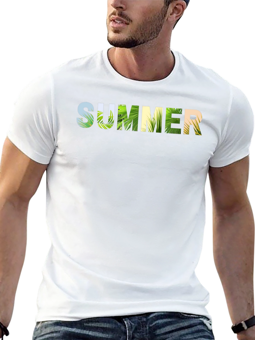 Summer Graphic Print T-Shirt - Black