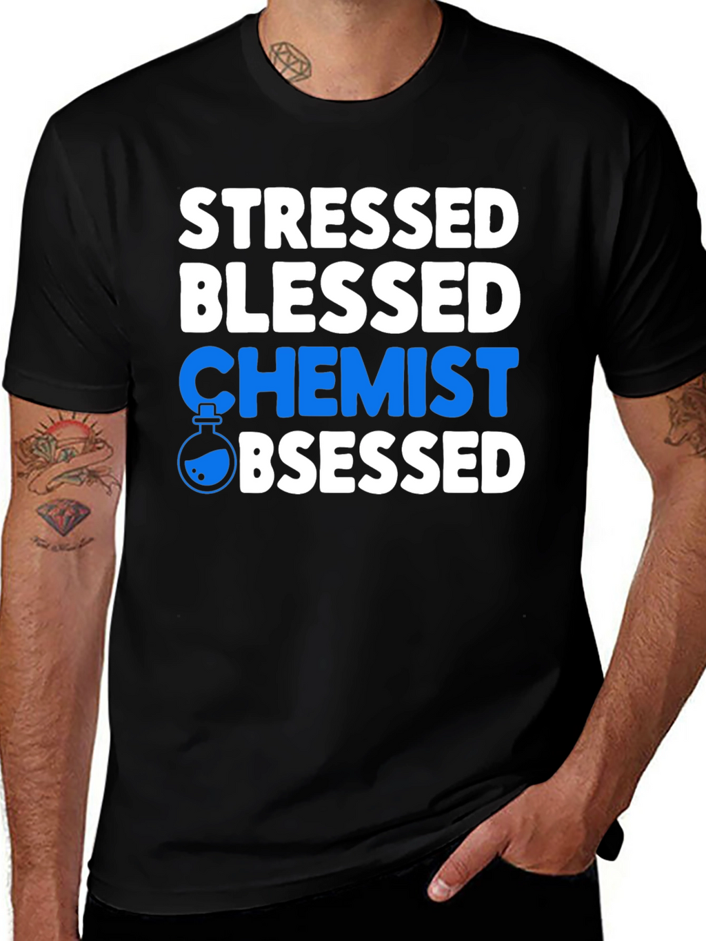 Stressed Blessed Chemist Obsessed T-Shirt
