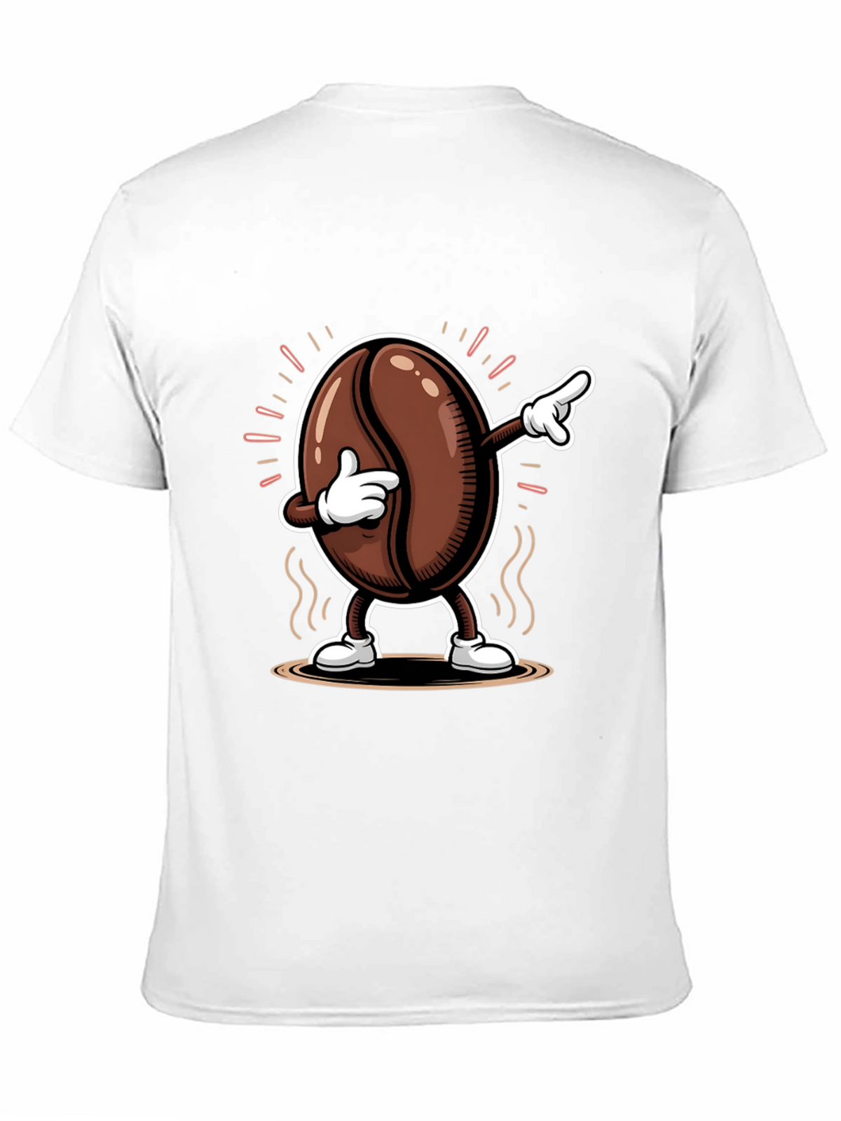 Dabbing Coffee Bean Graphic Tee - Black