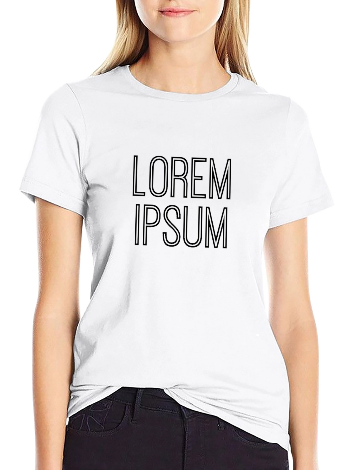 Mens Black Graphic Tee - Lorem Ipsum Design