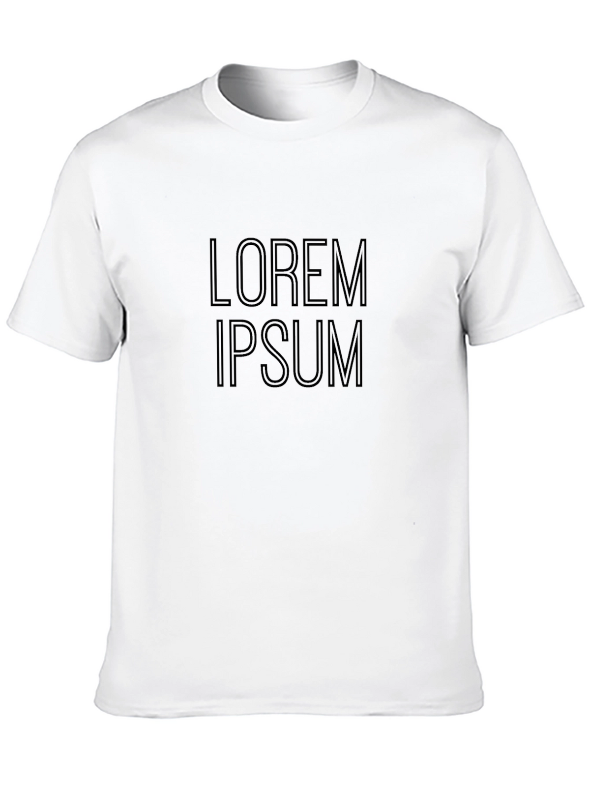 Mens Black Graphic Tee - Lorem Ipsum Design