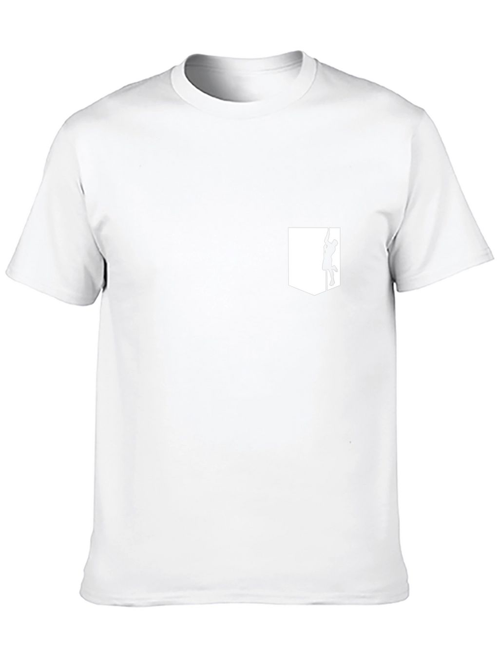 Mens Black T-Shirt with Climber Pocket Design