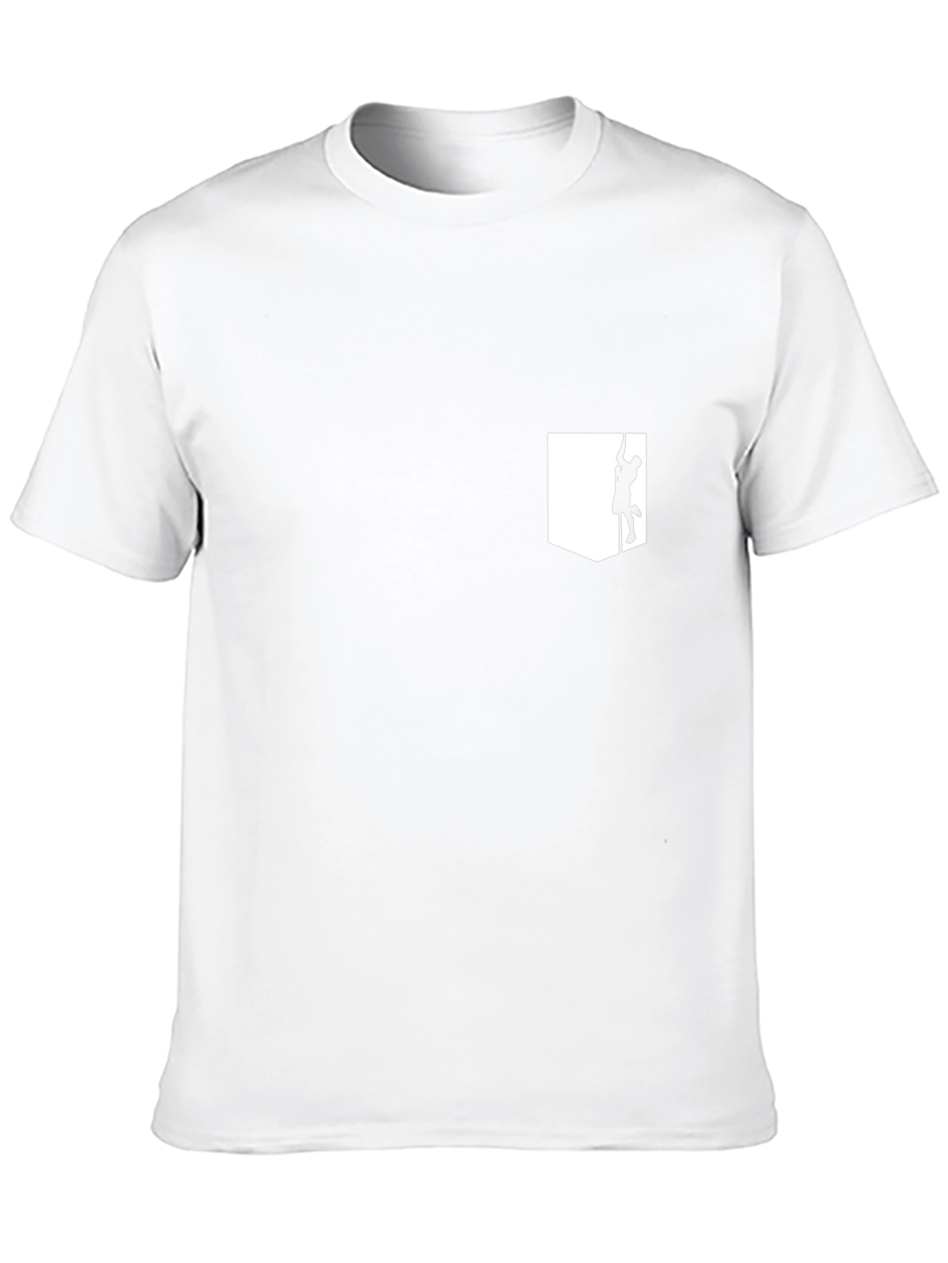 Mens Black T-Shirt with Climber Pocket Design