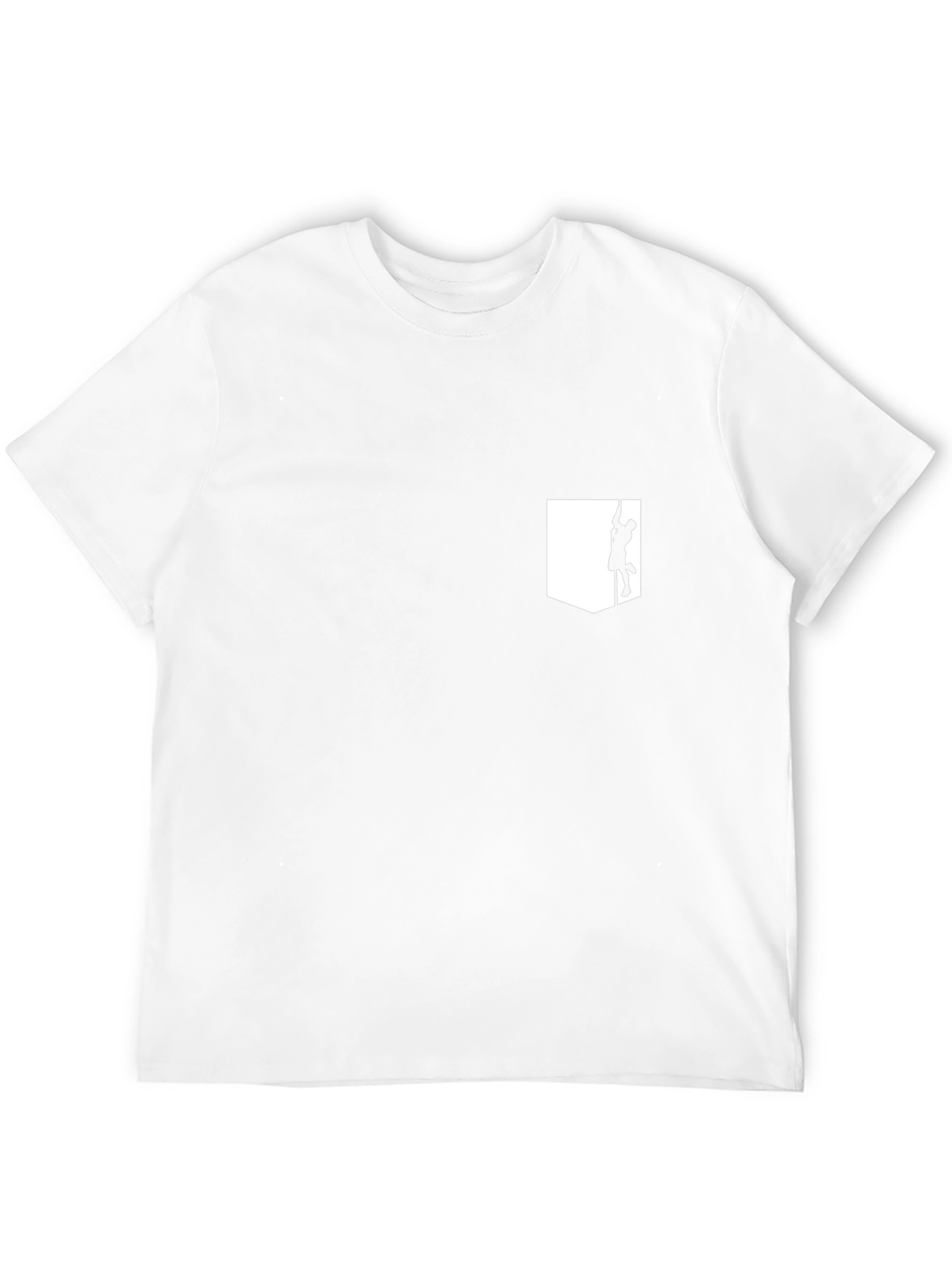 Mens Black T-Shirt with Climber Pocket Design