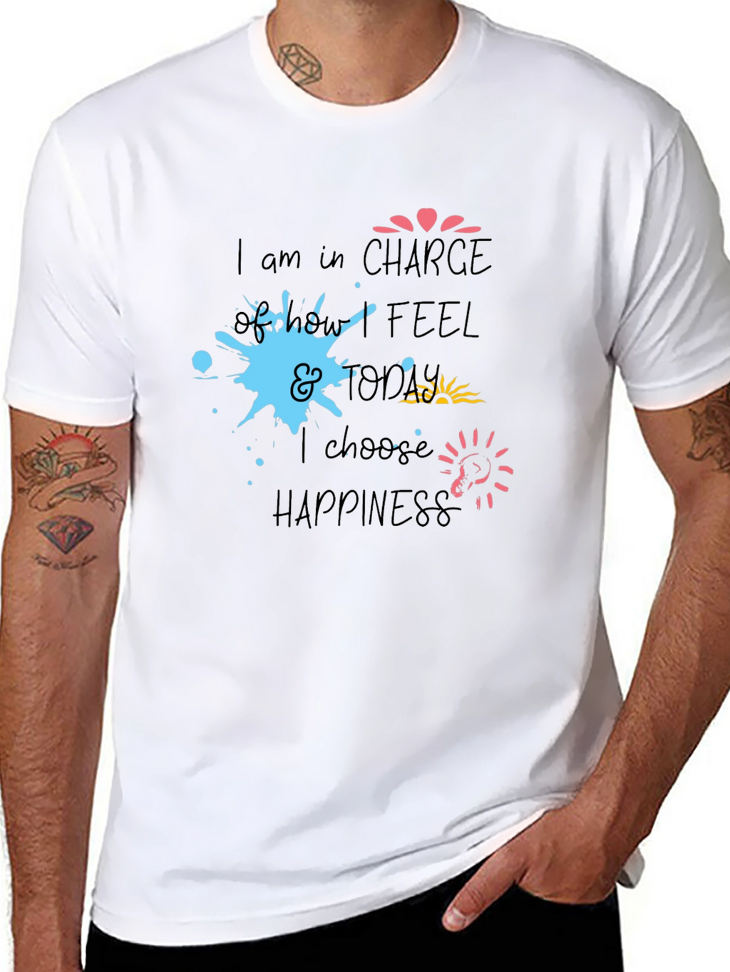 Inspiring Graphic Tee - Choose Happiness