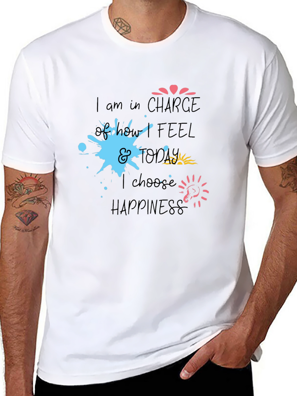 Inspiring Graphic Tee - Choose Happiness