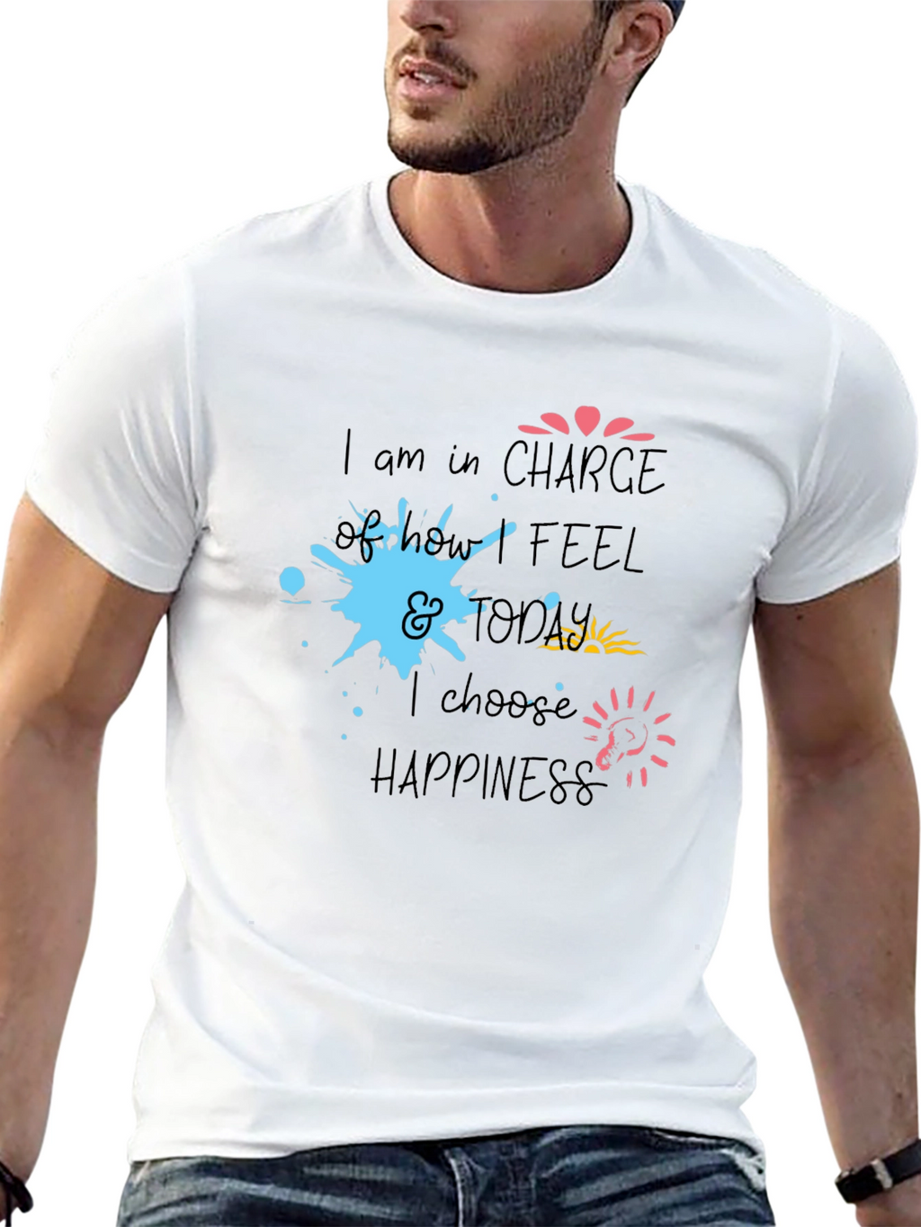Inspiring Graphic Tee - Choose Happiness