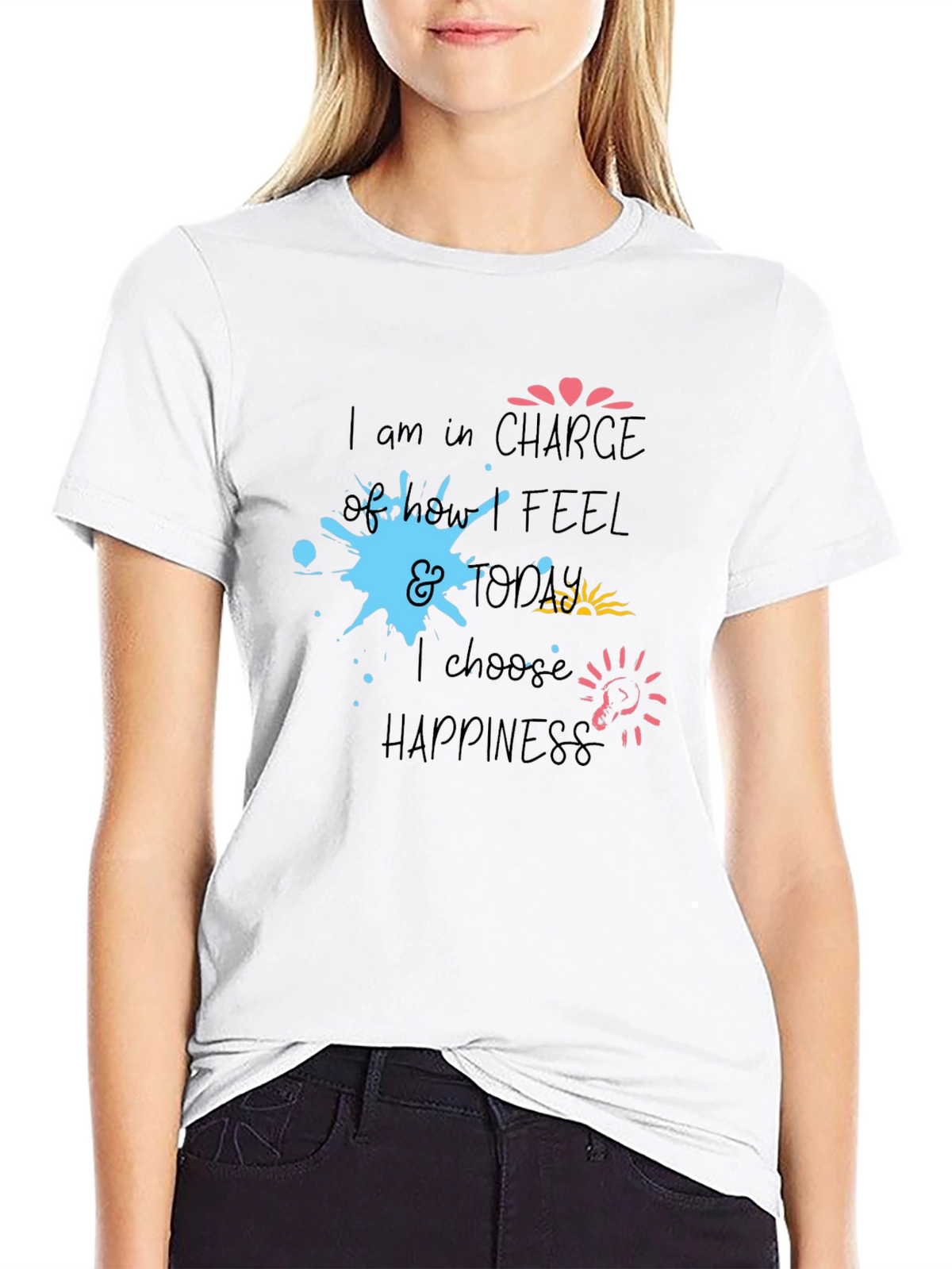Inspiring Graphic Tee - Choose Happiness