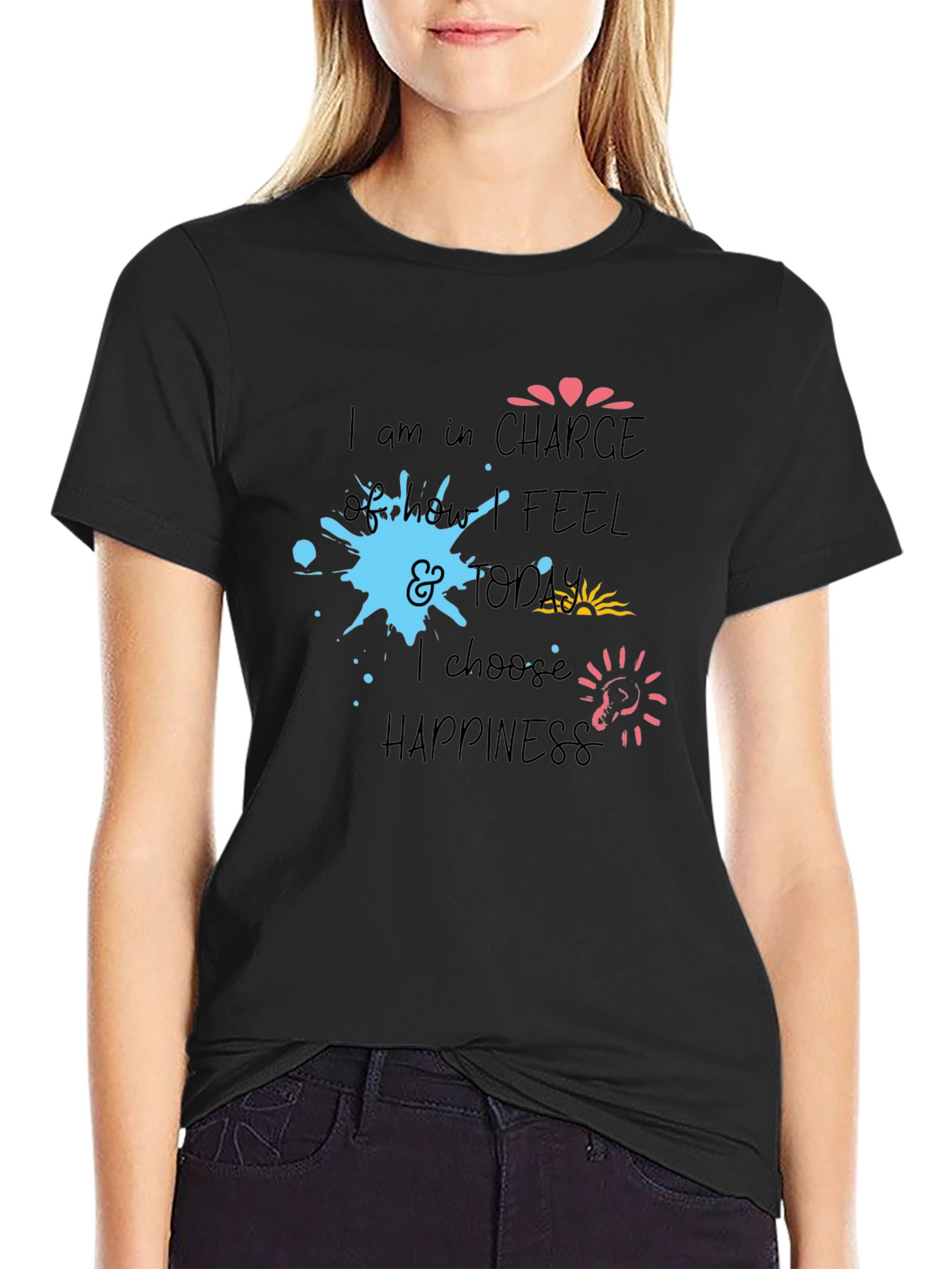 Inspiring Graphic Tee - Choose Happiness