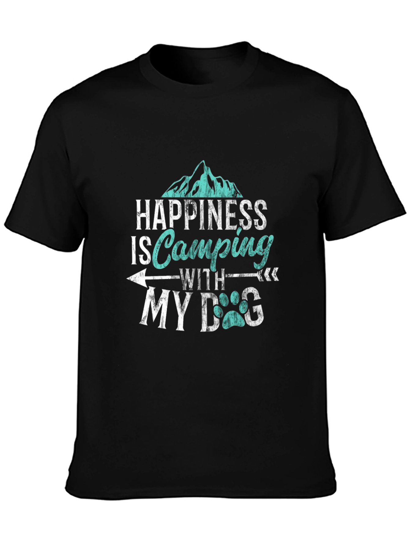 Happiness is Camping with My Dog T-Shirt