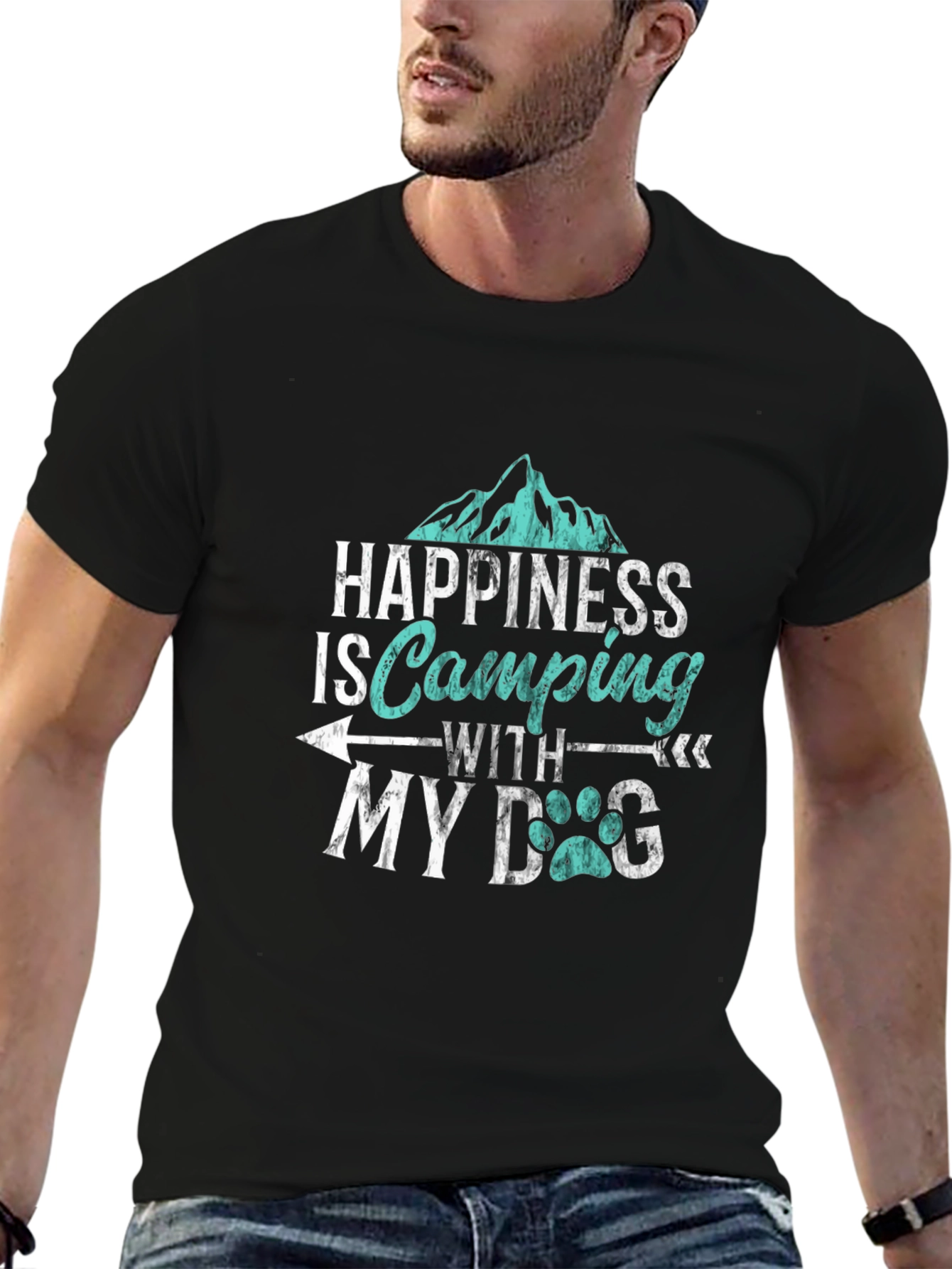 Happiness is Camping with My Dog T-Shirt
