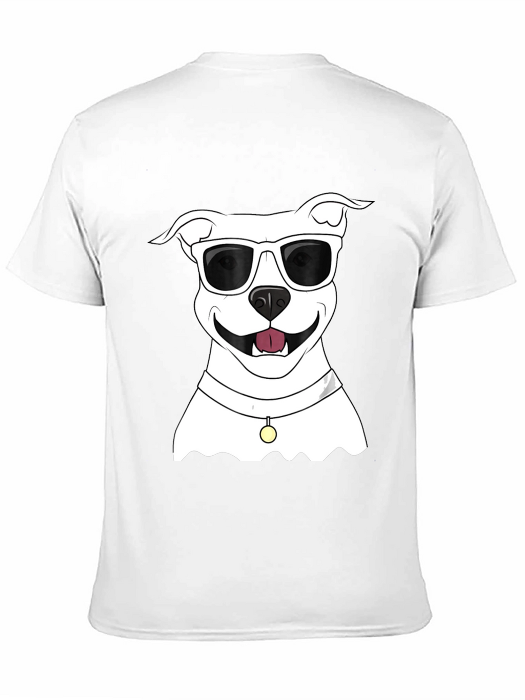 Cool Dog Graphic Tee - Black Cotton Casual Shirt