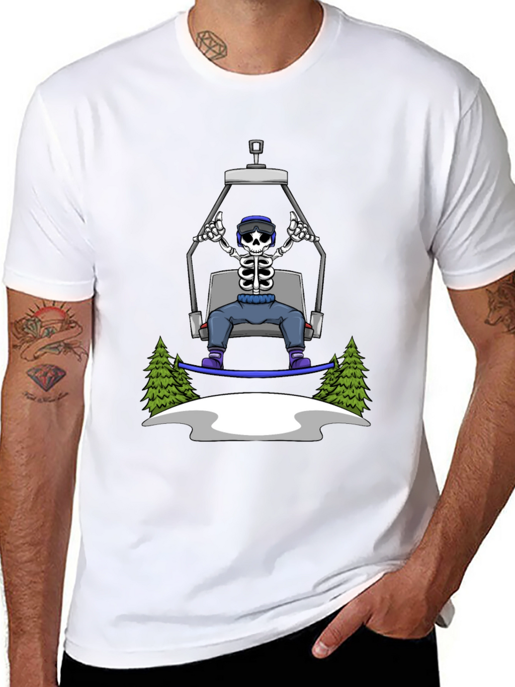 Skeleton Snowboarder T-Shirt: Ride in Style!