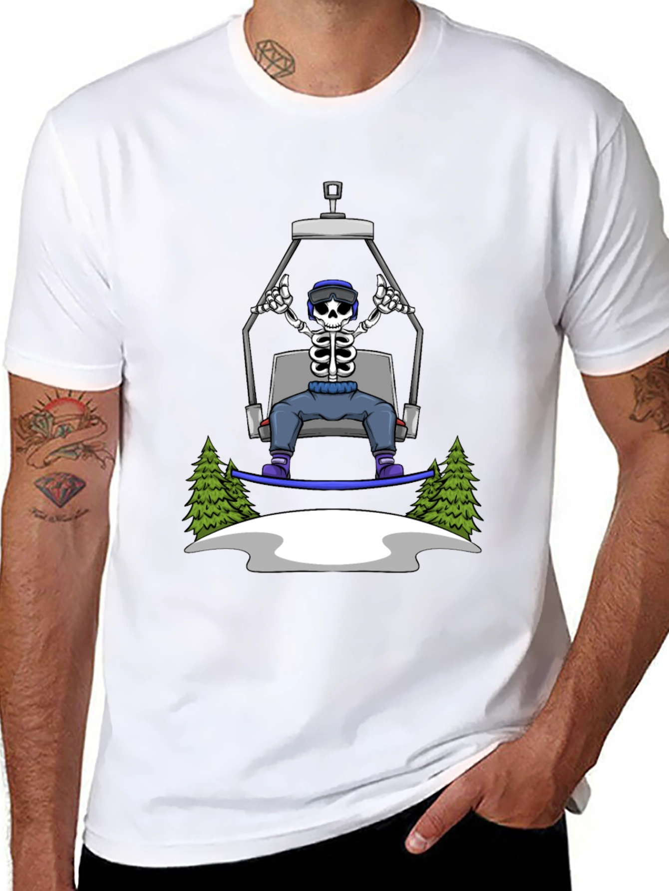 Skeleton Snowboarder T-Shirt: Ride in Style!