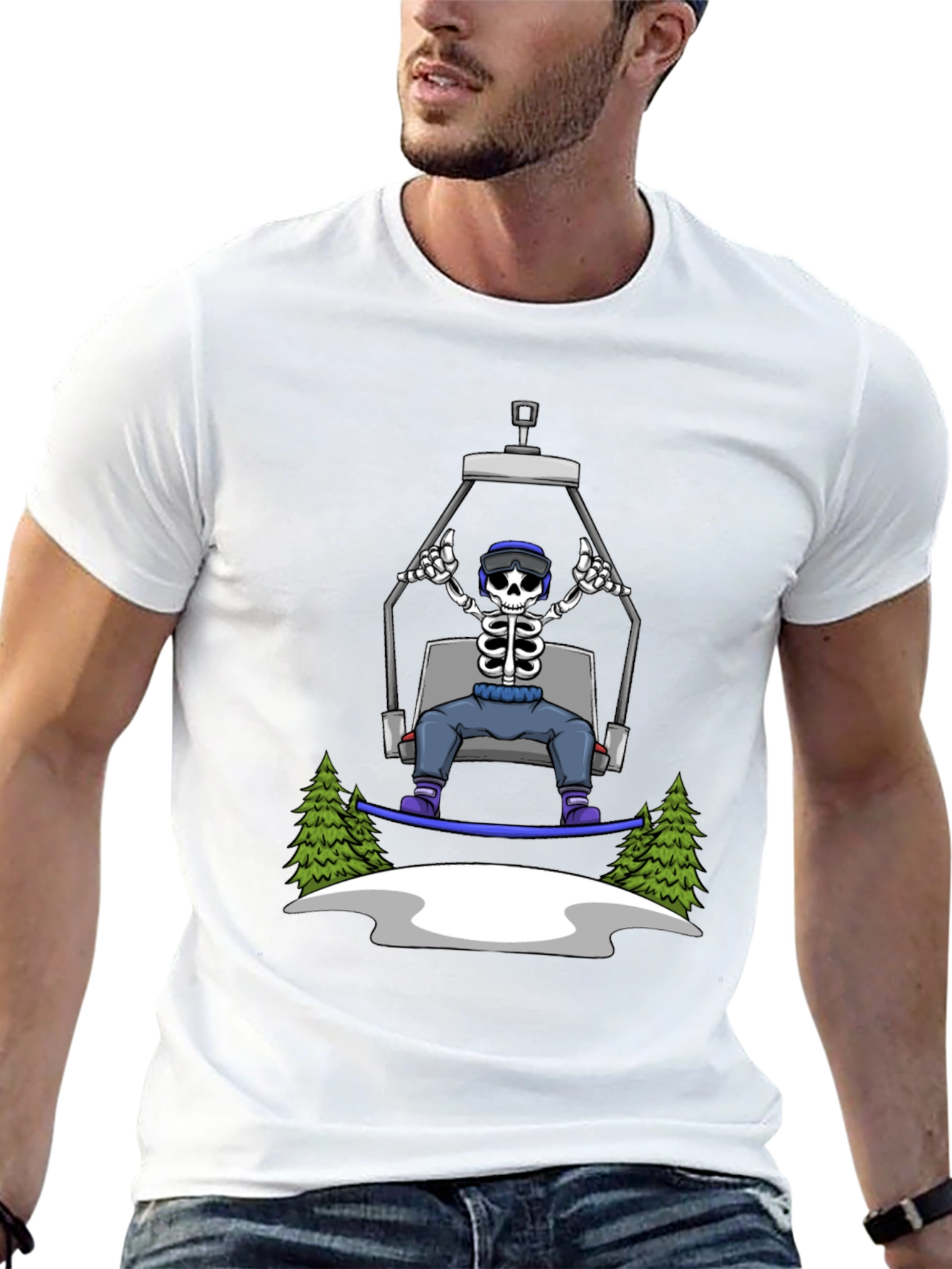 Skeleton Snowboarder T-Shirt: Ride in Style!
