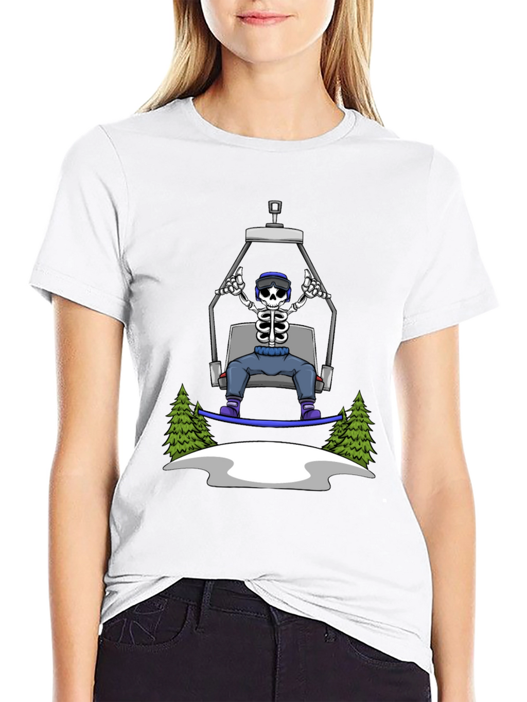 Skeleton Snowboarder T-Shirt: Ride in Style!