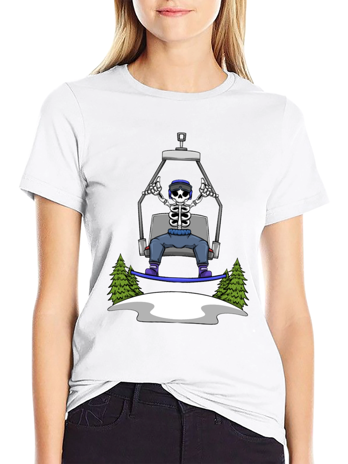 Skeleton Snowboarder T-Shirt: Ride in Style!