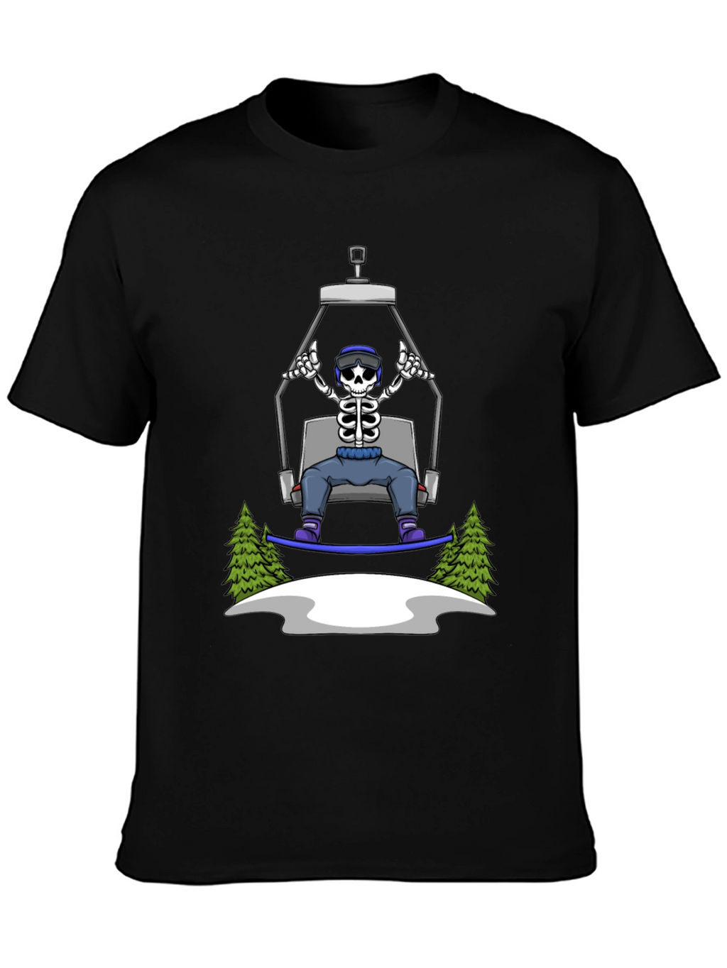 Skeleton Snowboarder T-Shirt: Ride in Style!