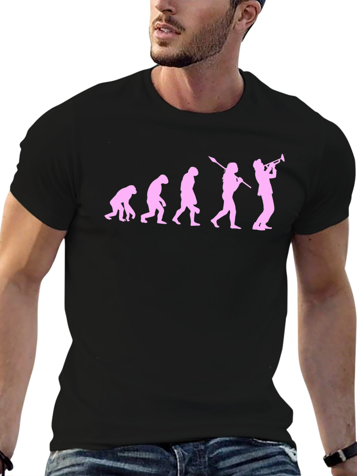 Evolution of Trumpet Player T-Shirt