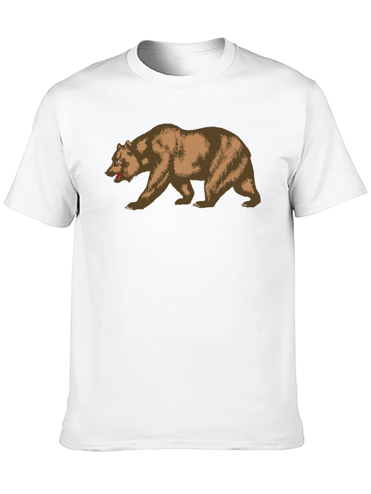 California Bear Graphic Tee - Black Cotton T-Shirt