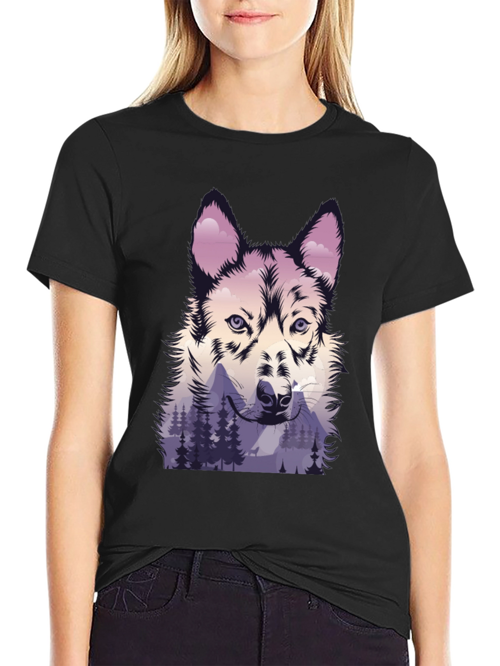 Wolf & Mountain Graphic Tee