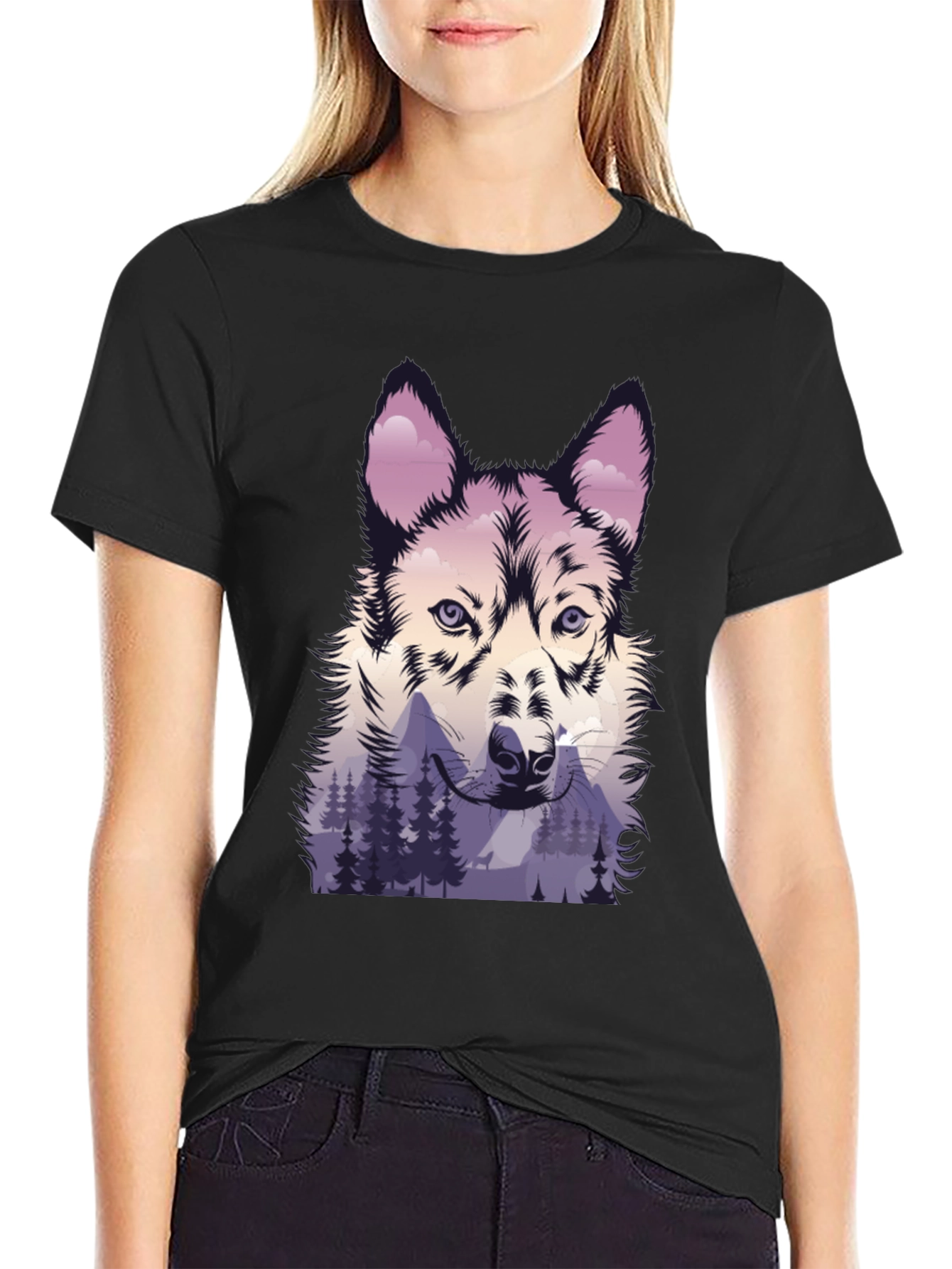 Wolf & Mountain Graphic Tee