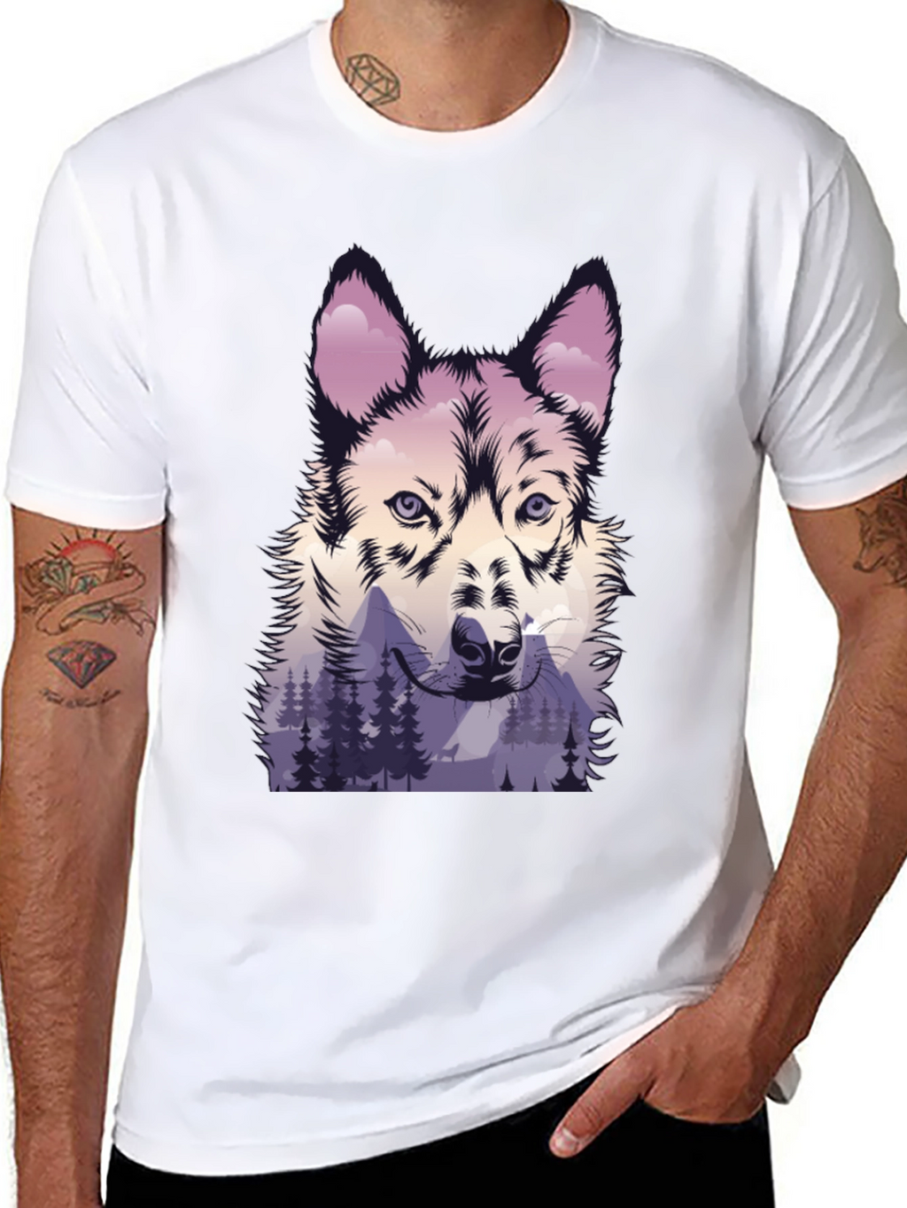 Wolf & Mountain Graphic Tee