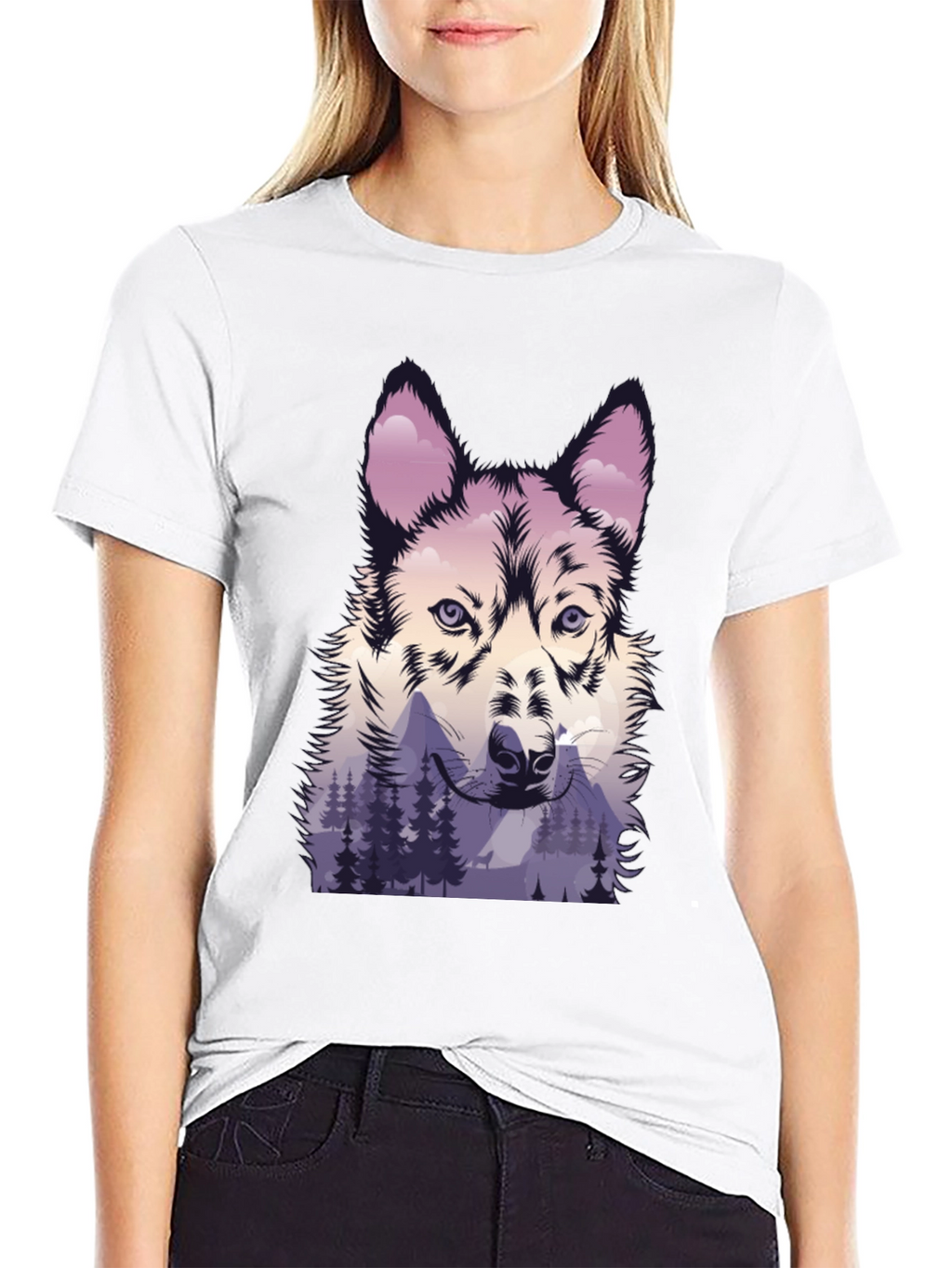 Wolf & Mountain Graphic Tee