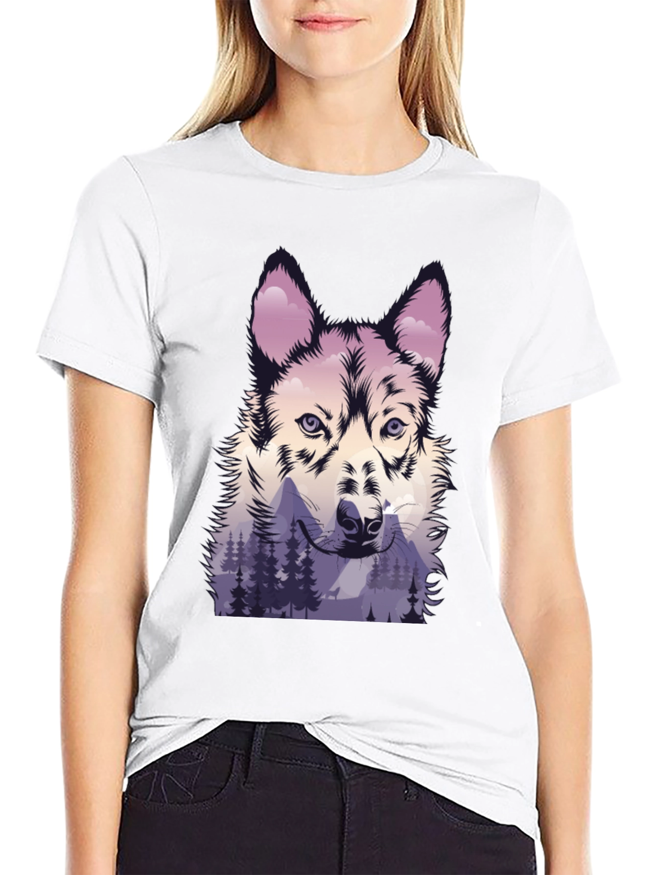 Wolf & Mountain Graphic Tee