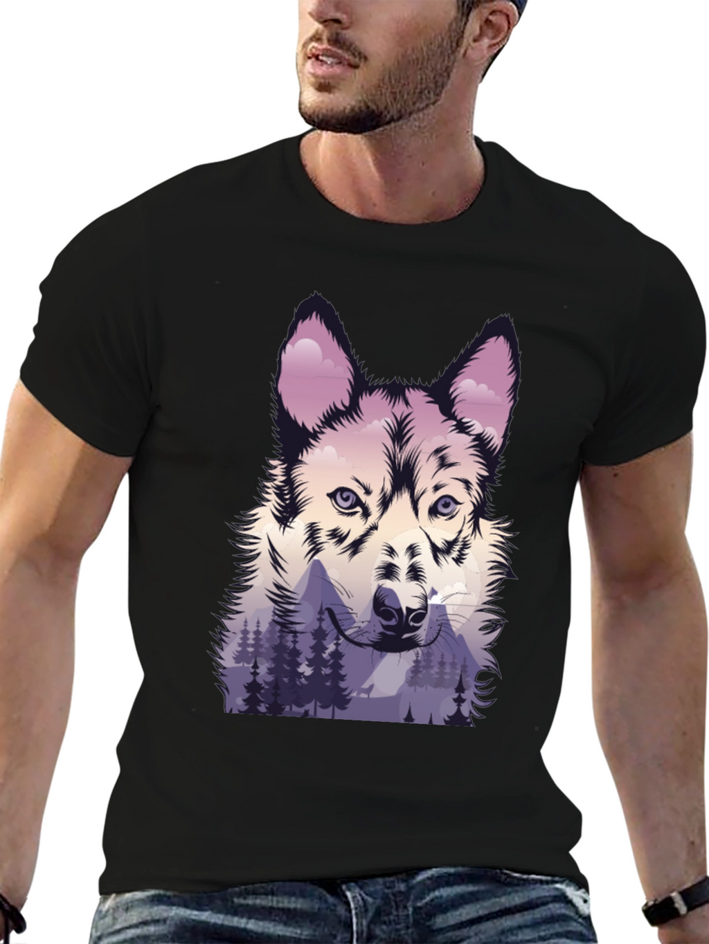 Wolf & Mountain Graphic Tee