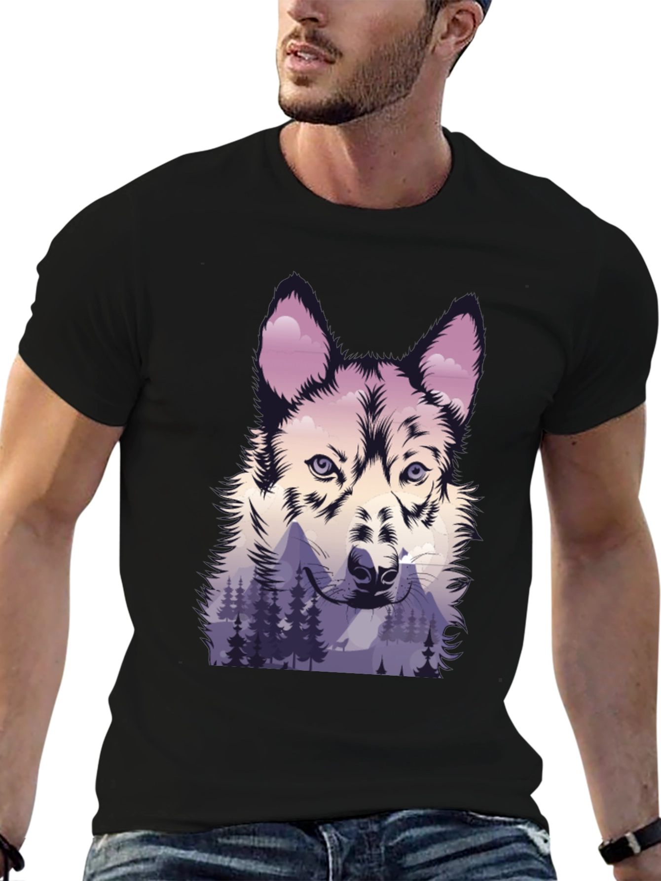 Wolf & Mountain Graphic Tee
