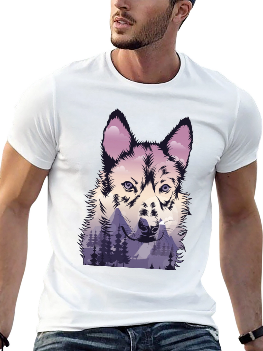 Wolf & Mountain Graphic Tee