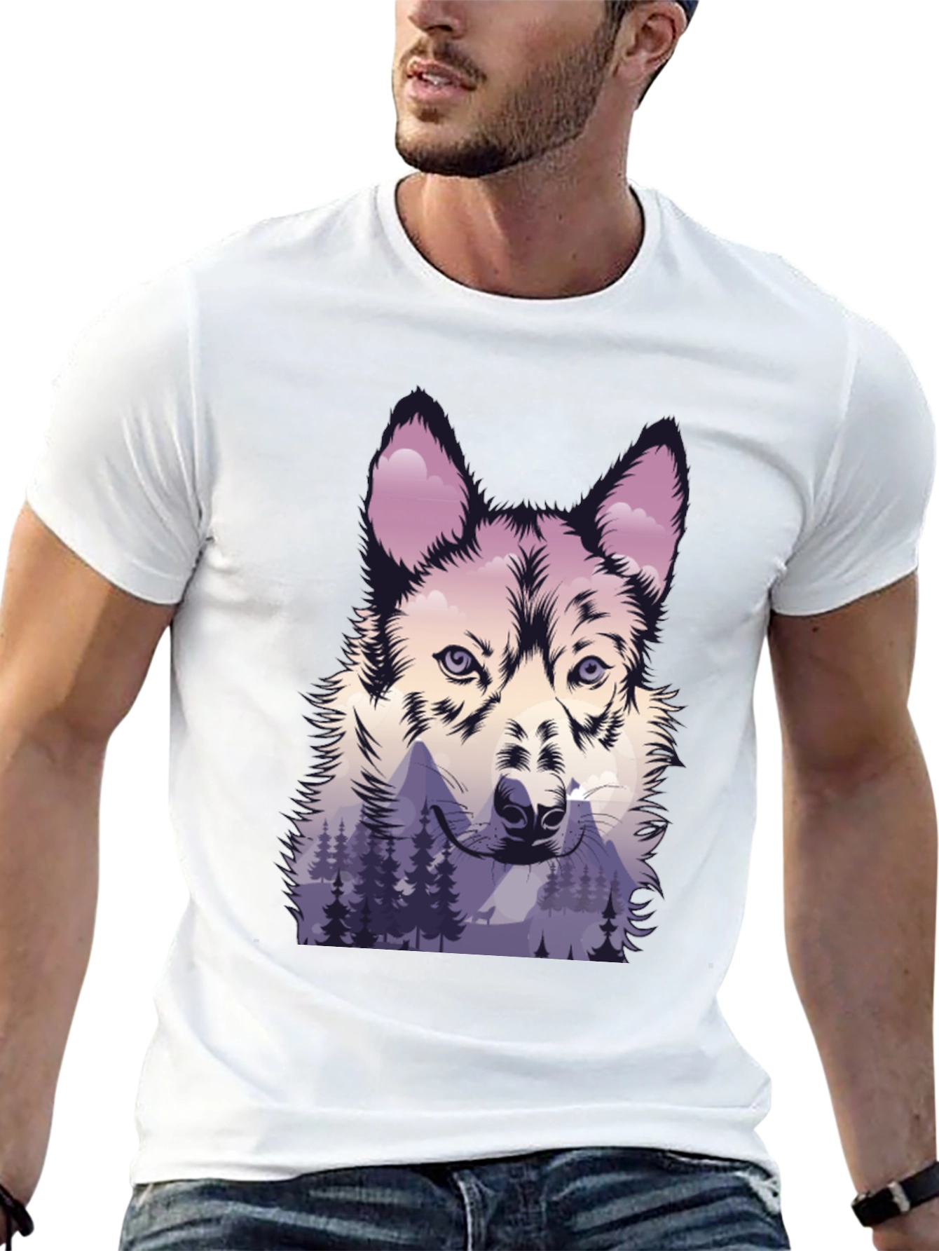 Wolf & Mountain Graphic Tee