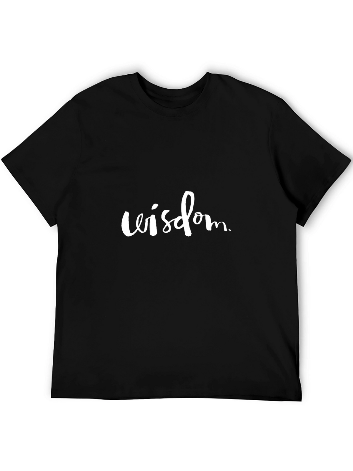 Wisdom Graphic Tee - Black Cotton Casual T-Shirt