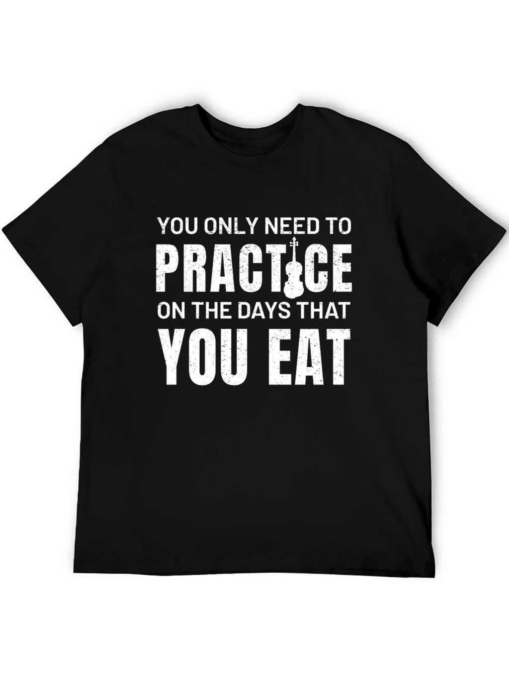 Practice Violin Black Graphic T-Shirt