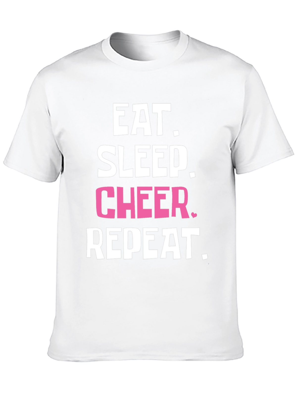 Eat Sleep Cheer Repeat Black T-Shirt