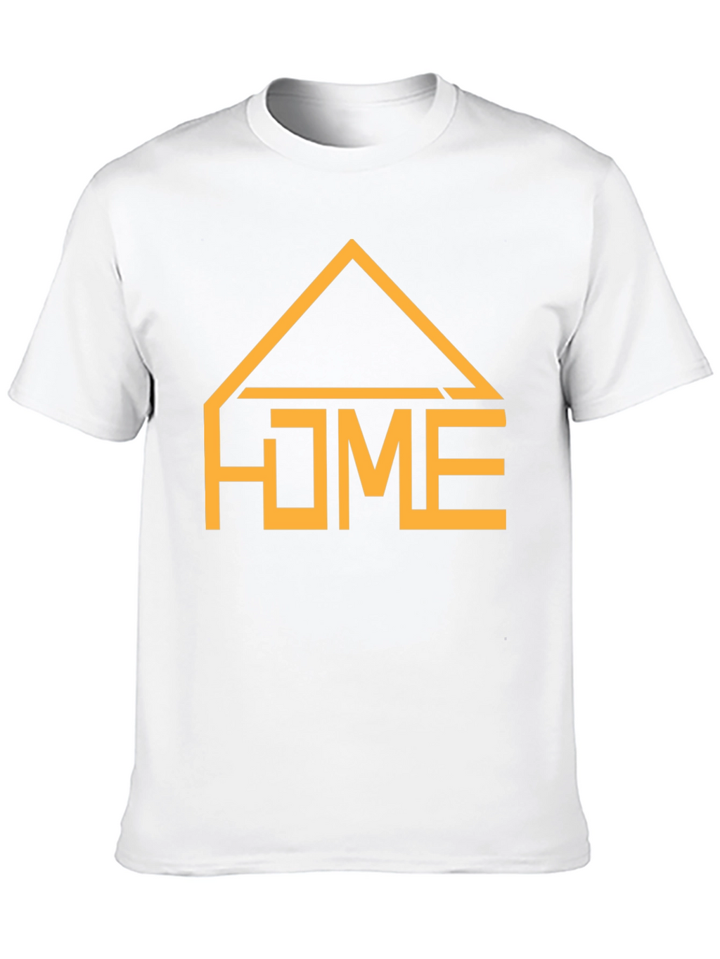 Geometric HOME Graphic Tee - Casual Black T-Shirt