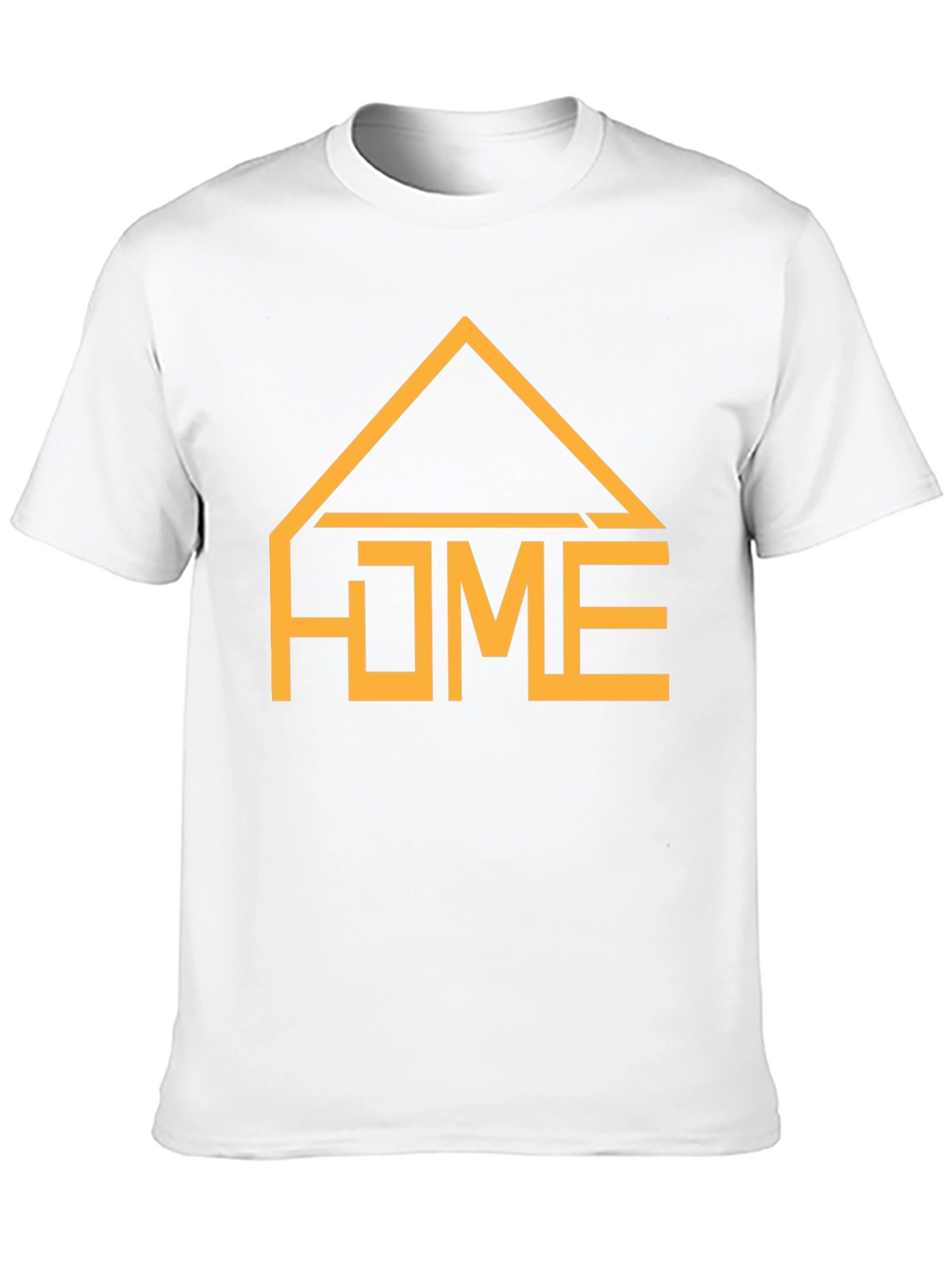 Geometric HOME Graphic Tee - Casual Black T-Shirt